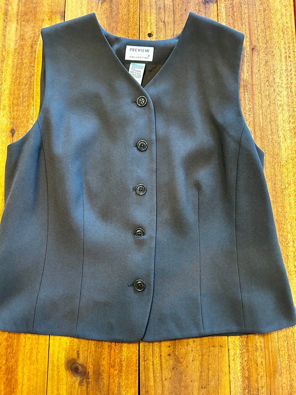 Preview Collection Tailored Suit Vest Waistcoat Brown – Women’s Size Large